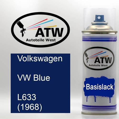 Volkswagen, VW Blue, L633 (1968): 400ml Sprühdose, von ATW Autoteile West.